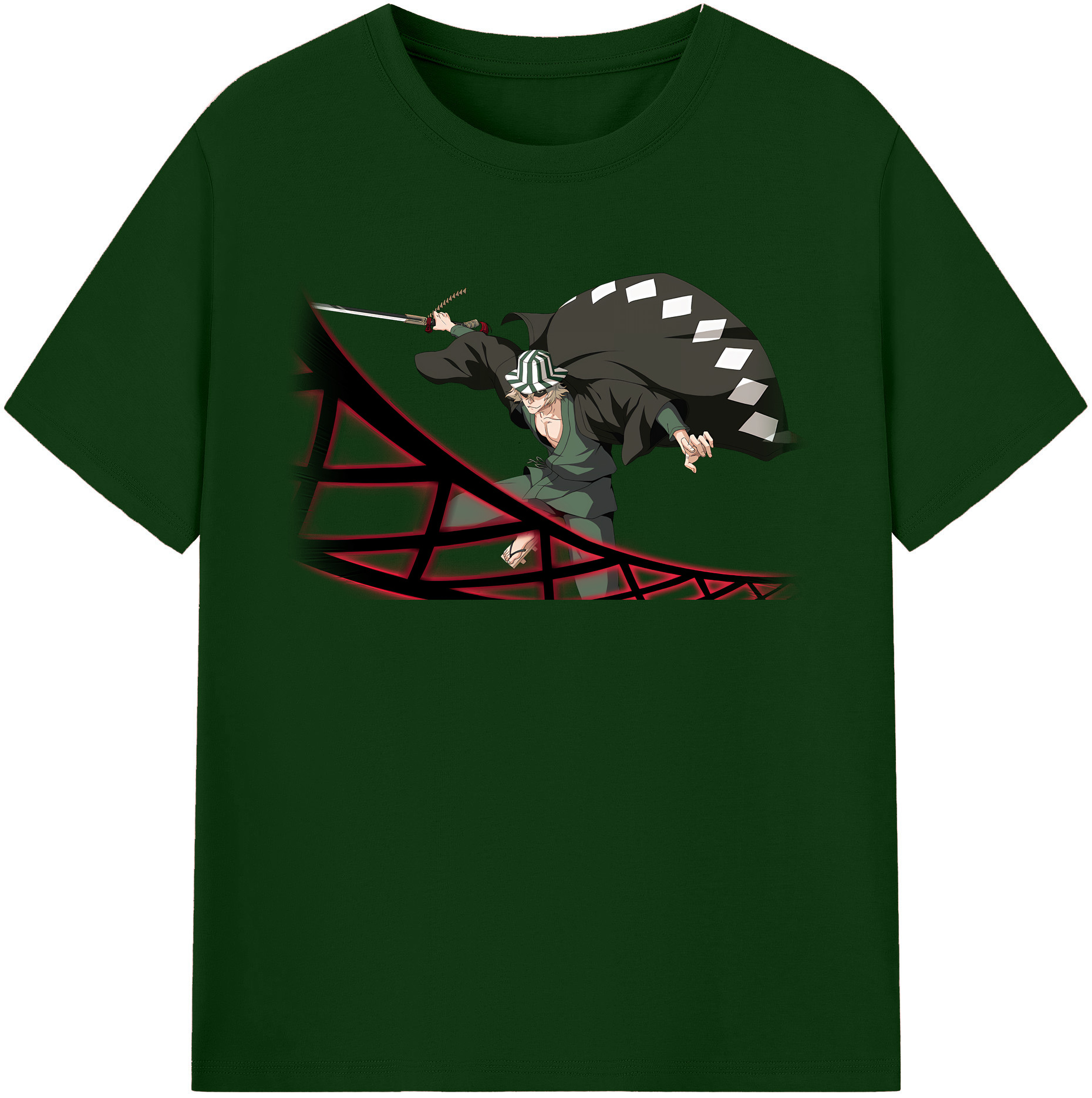 （画像用） "ブリーチ 浦原 喜助（うらはら きすけ） BLEACH Urahara Kisuke " 綿100％半袖Tシャツ（フロントプリント）